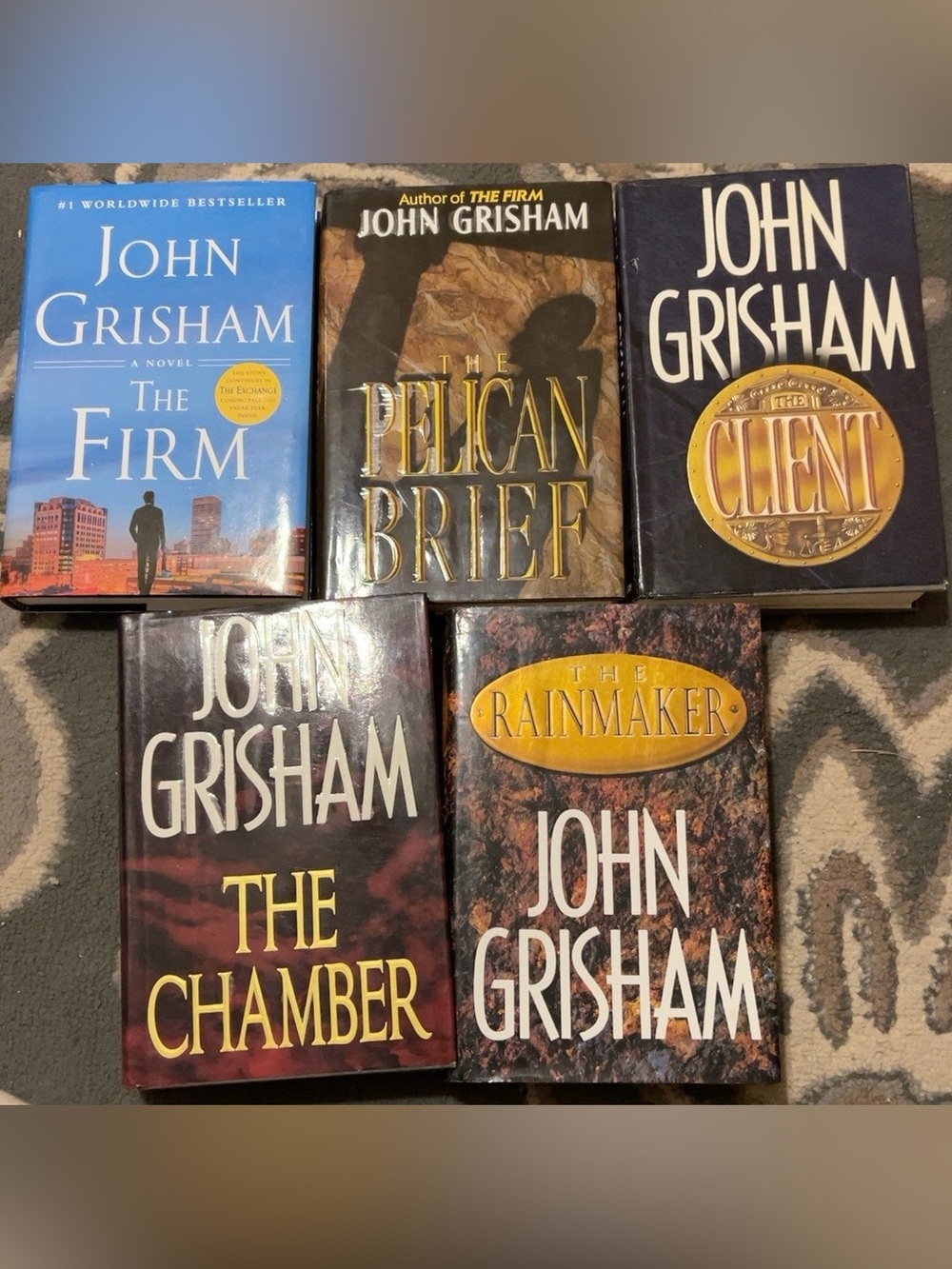 John Grisham 5 Hardcover Book Lot 3 First Editions Legal Thrillers